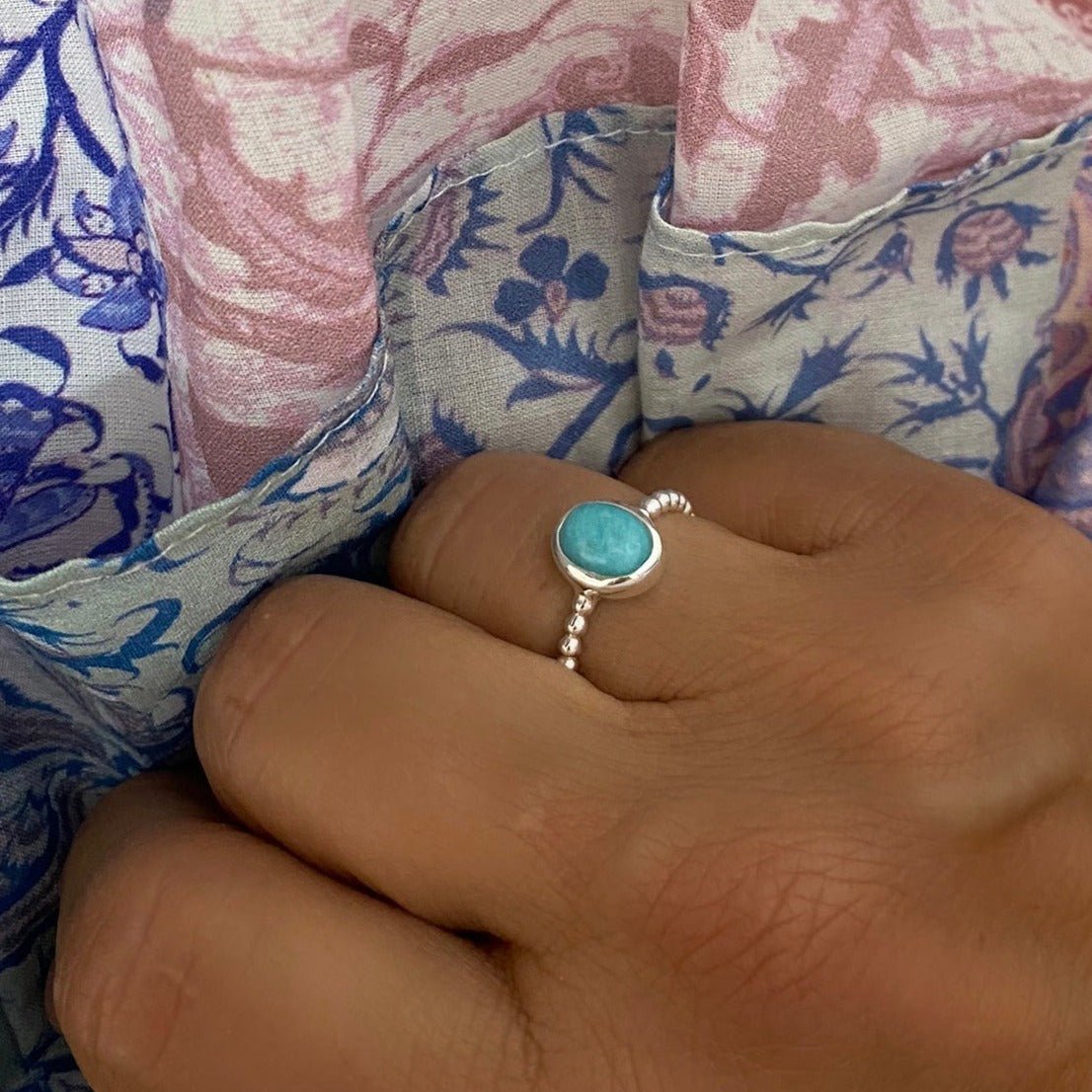 Silver Amazonite ring