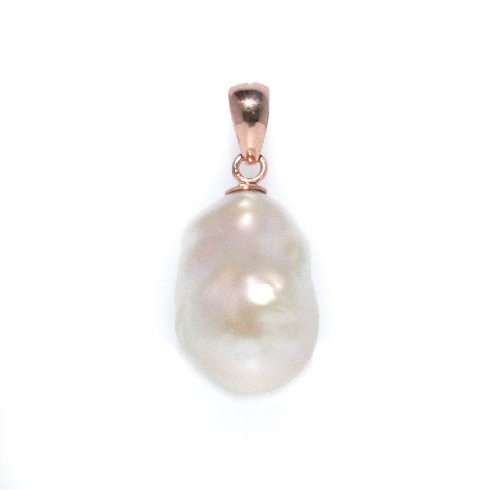 baroque pearl pendant 9ct rose gold freshwater pearl australian coastal jewellery