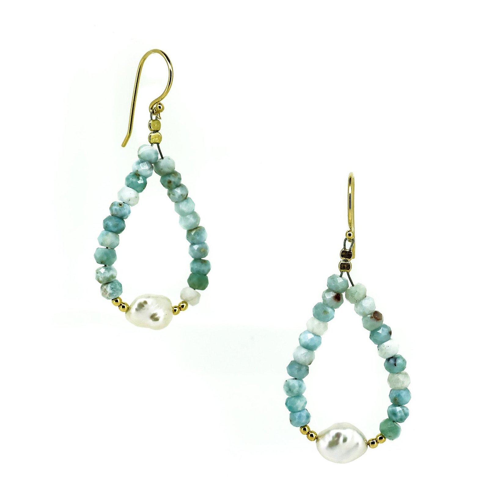 blue lagoon keshi pearl earrings gold vermeil organic freshwater pearls coastal jewellery australia