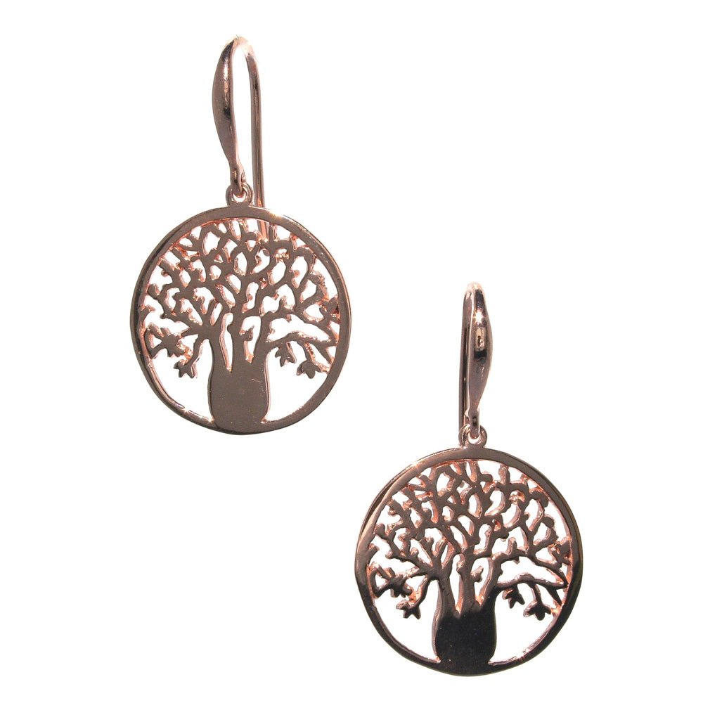“Large rose gold vermeil boab tree circle earrings inspired by the Kimberley designed in Broome Western Australia”