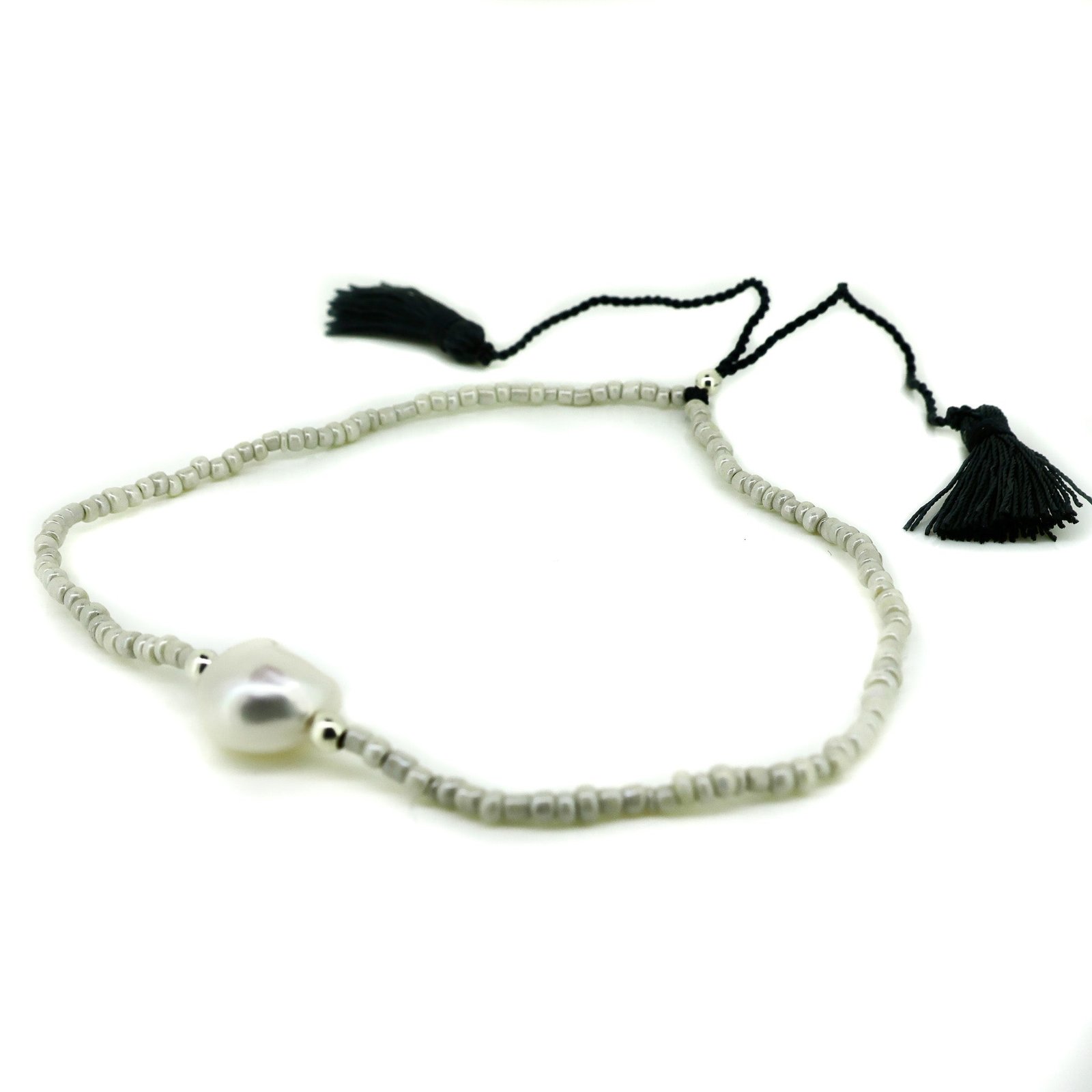 keshi pearl tassel anklet