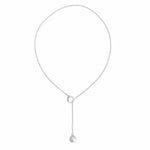 Lani sterling silver 70cm lariat necklace with Australian Paspaley Broome pearl