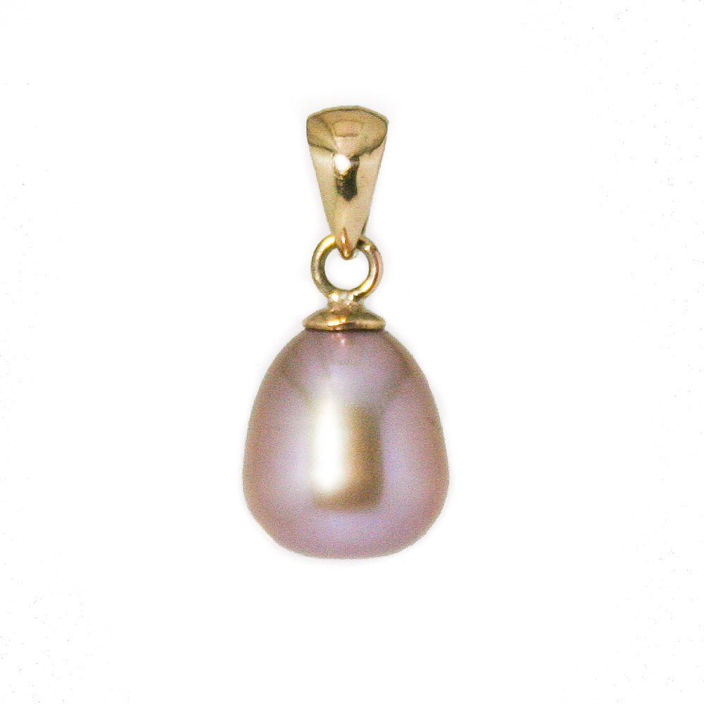 Classic Pink Pearl Pendant in 9ct yellow gold featuring a genuine pink freshwater pearl