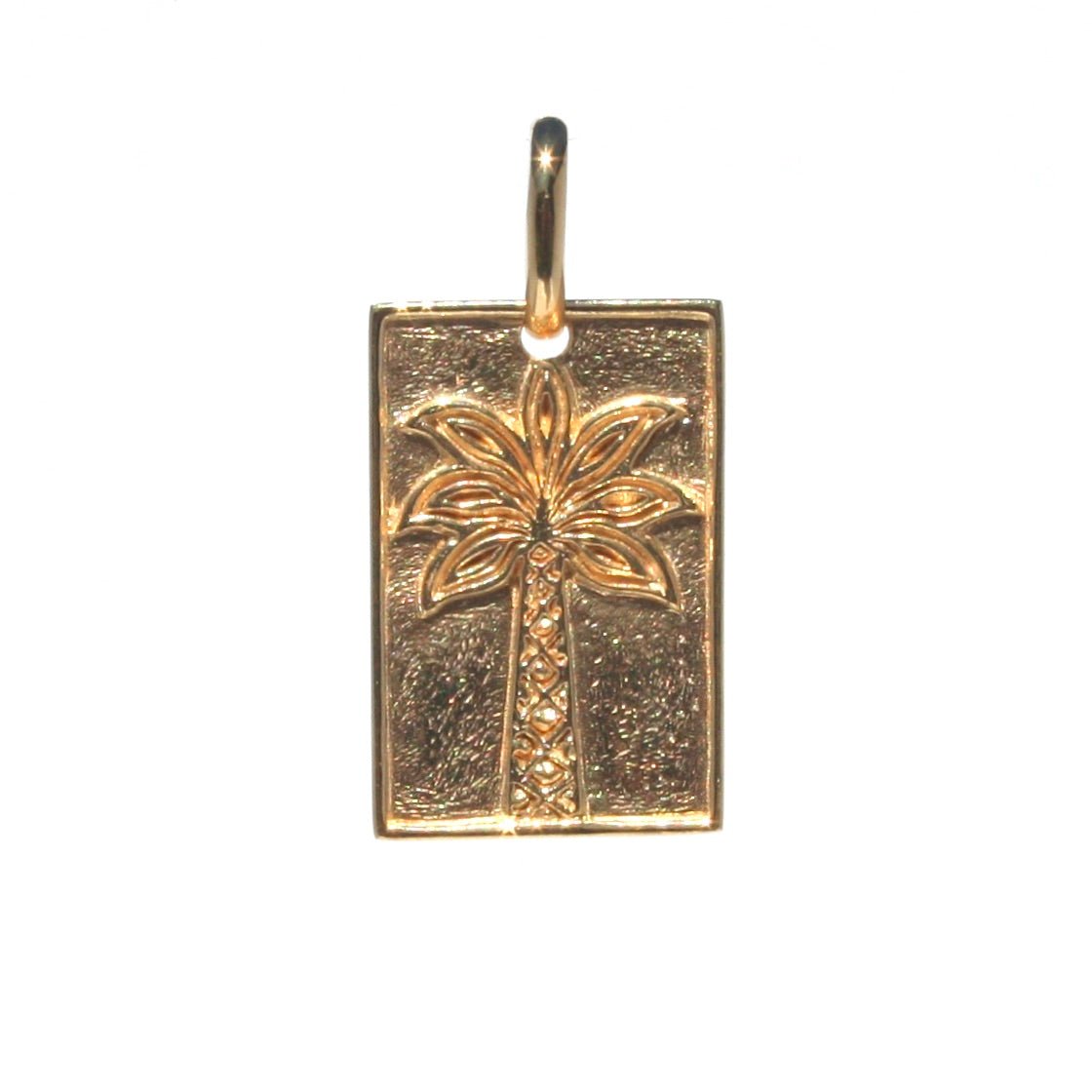 Palm Tree Pendant in gold vermeil featuring a tropical palm tree design