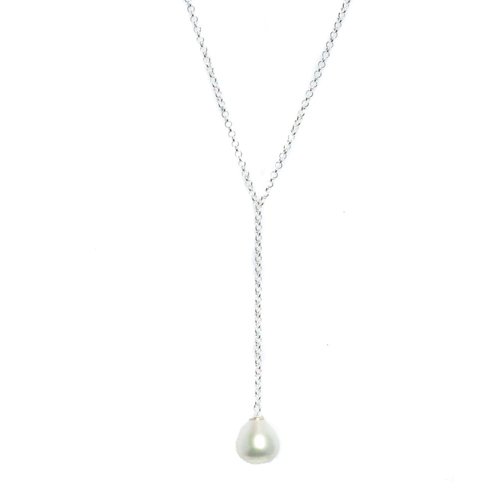 “Australian South Sea pearl necklace in sterling silver inspired by Broome pearling heritage designed in Western Australia”
