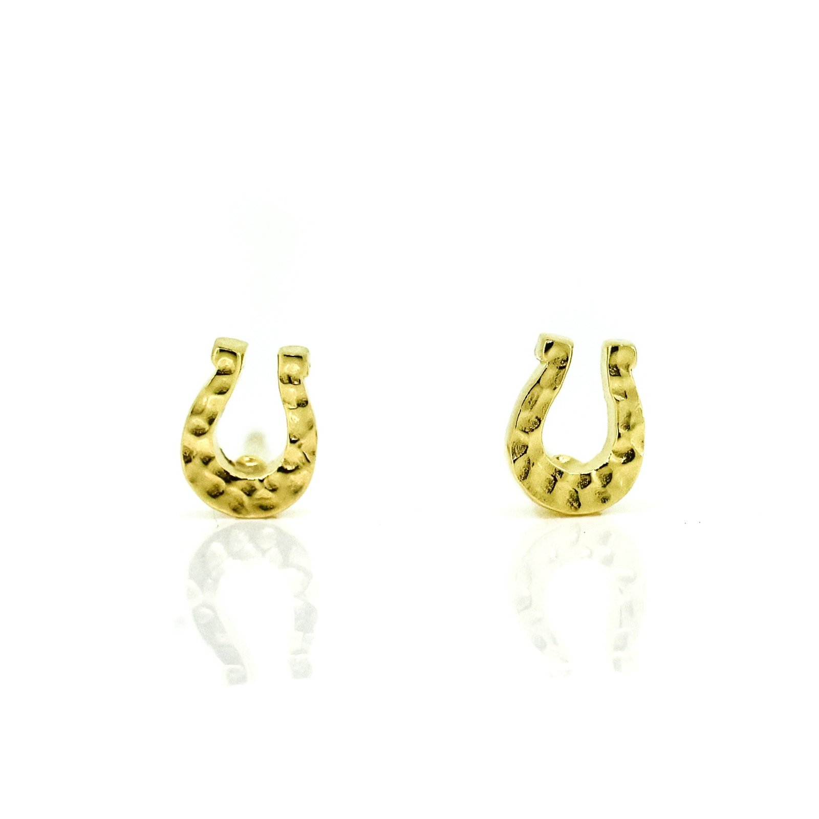 gold horseshoe studs