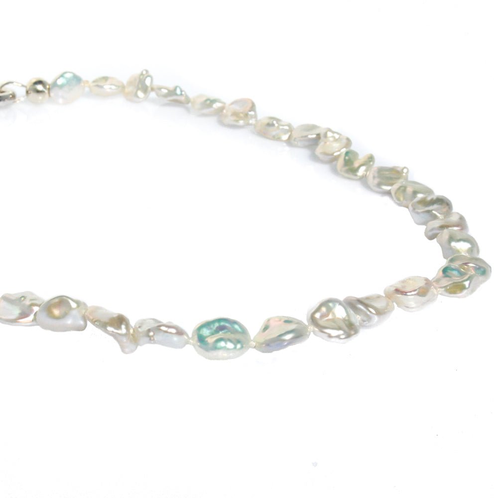 10–11mm freshwater baroque pearl silk knot necklace hand knotted on silk by Lush Designs Jewellery Australia