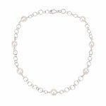 Sunset Beach Australian South Sea Pearl Necklace featuring seven genuine Australian South Sea pearls on a sterling silver chain